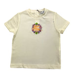 Etro T-Shirt Girocollo Tinta Unita con Stampa per Neonata GU8011 PANNA ETRO 
