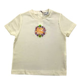 Etro T-Shirt Girocollo Tinta Unita con Stampa per Neonata GU8011 PANNA ETRO 