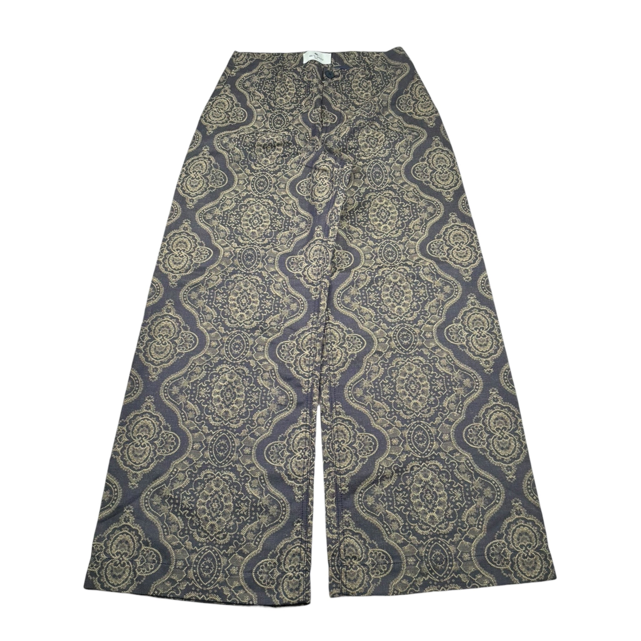 Etro Pantalone Tinta Unita con Stampa per Bambina GW6A00 BLU ETRO 