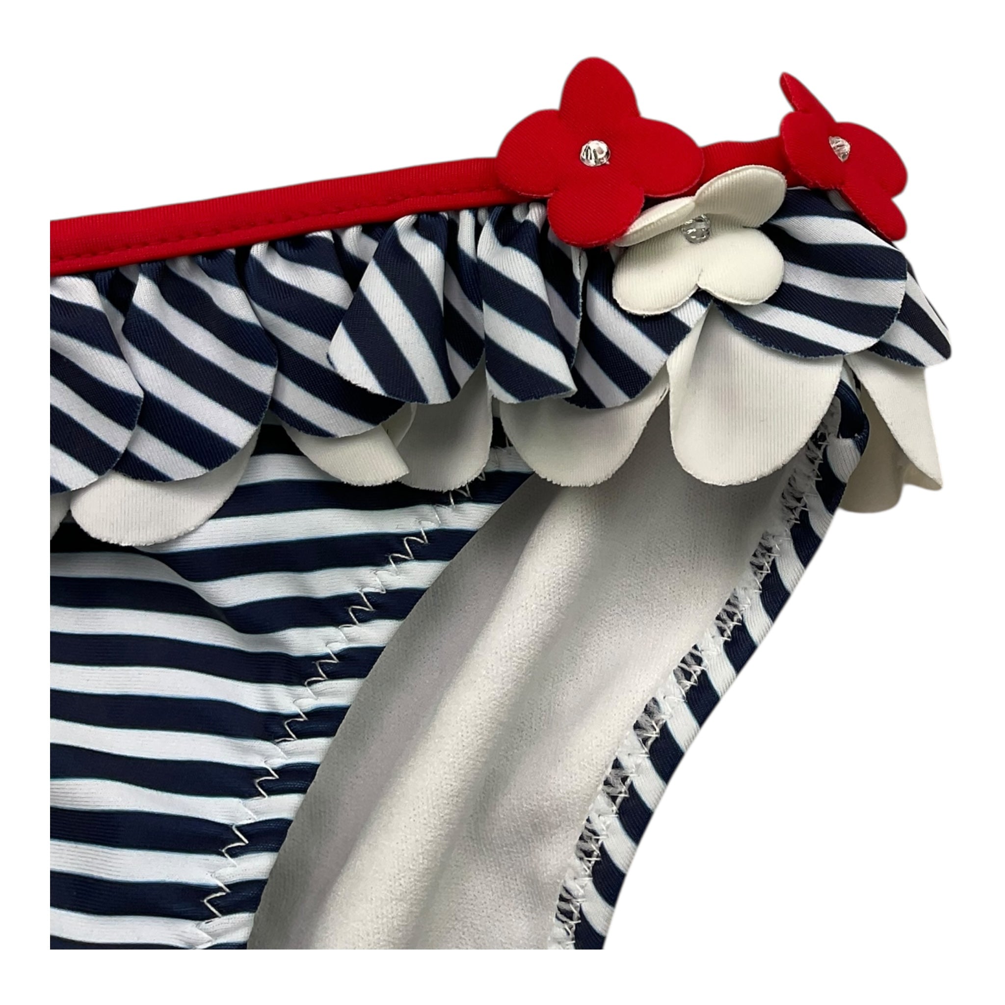 F**K Costume Mutandina Stampa Fantasia A Righe per Neonata 3604O BIANCO/BLU F**K 