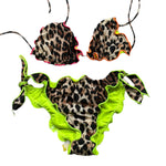 F**K Costume 2 Pezzi Triangolo-Slip Fantasia Maculata per Bambina FJ25G1C05TAX01 BEIGE F**K 