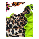 F**K Costume 2 Pezzi Triangolo-Slip Fantasia Maculata per Bambina FJ25G1C05TAX01 BEIGE F**K 