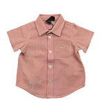 Fay Camicia Tinta Unita Mezza Manica con Fantasia A Righe per Neonato FU5521 ROSSO FAY 