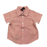 Fay Camicia Tinta Unita Mezza Manica con Fantasia A Righe per Neonato FU5521 ROSSO FAY 
