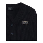 Fay Cardigan Tinta Unita per Bambina FW9P10 BLU FAY 