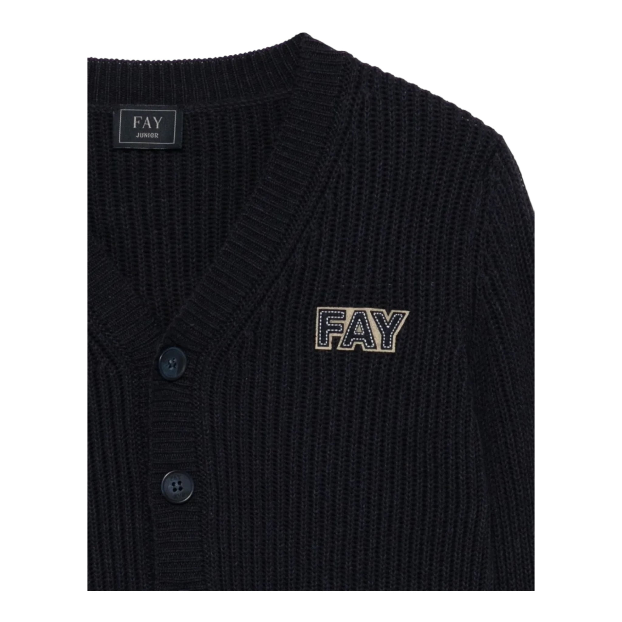 Fay Cardigan Tinta Unita per Bambina FW9P10 BLU FAY 