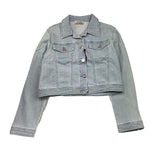 Fracomina Giubbino In Denim Tinta Unita con Bottoni per Bambina FM0912 AZZURRO FRACOMINA 