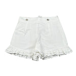 Fun & Fun Short Tinta Unita con Balze per Bambina FCJSO16587 BIANCO FUN & FUN 