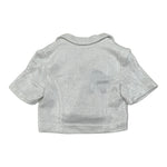 Fun & Fun Giacca Tinta Unita Mezza Manica per Bambina FNCBJK01029 ARGENTO FUN & FUN 
