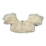 Fun & Fun Top Mezza Manica con Applicazioni Tulle per Bambina FNCBTP01046X AVORIO FUN & FUN 