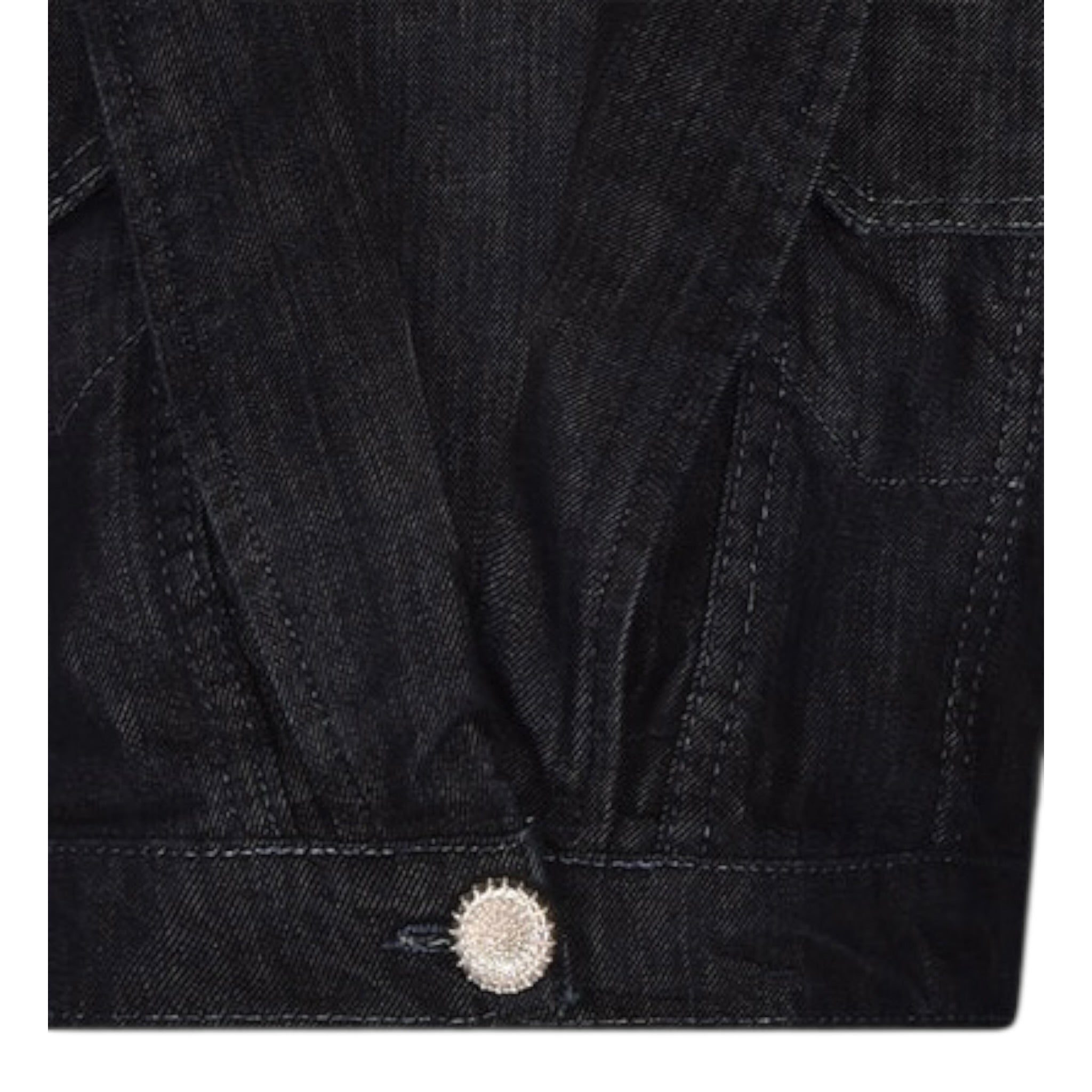 Fun & Fun Giubbino Modello Crop Tinta Unita In Denim per Bambina FNCJJK00982 BLU FUN & FUN 