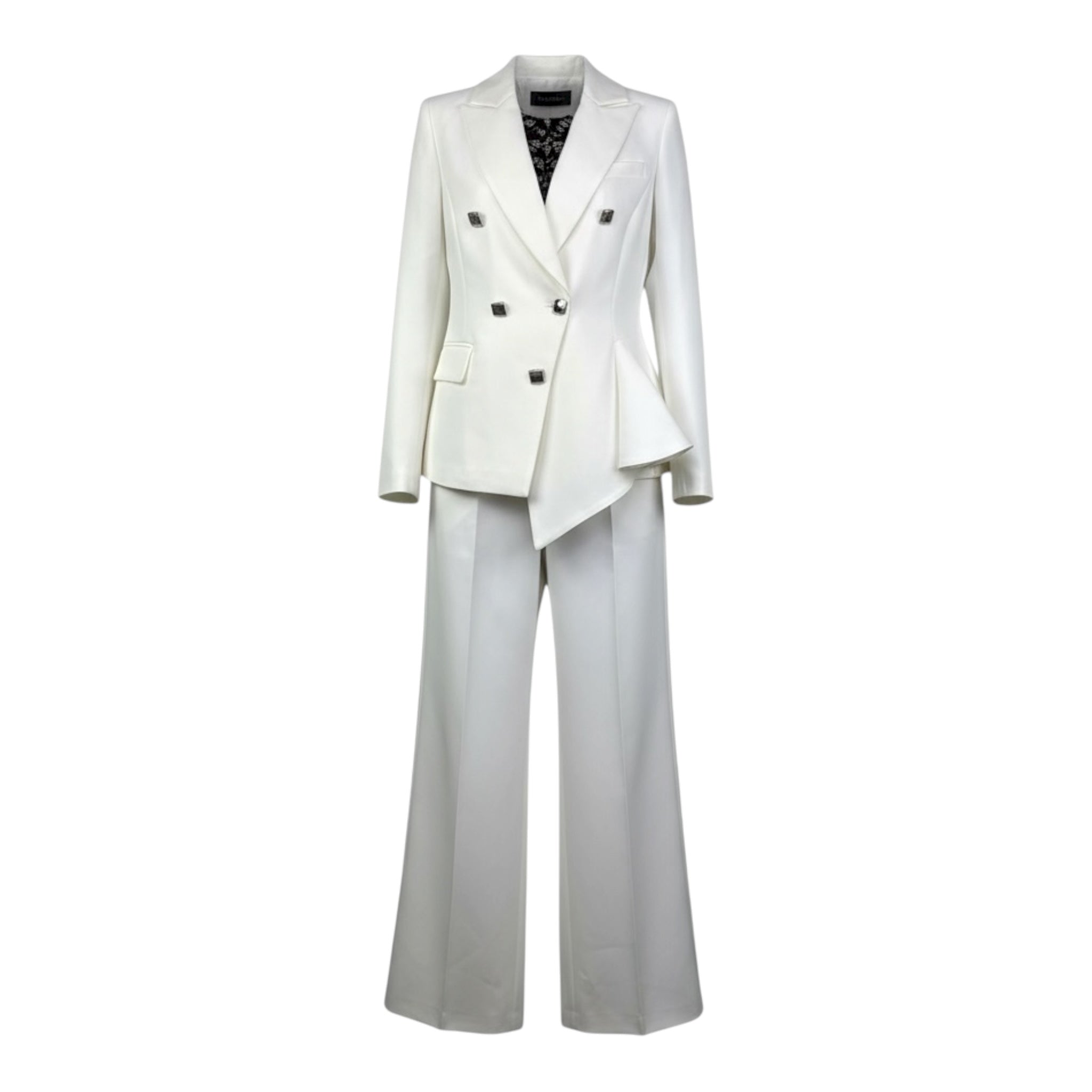 Fun & Fun Completo 2 Pezzi Giacca-Pantalone Tinta Unita per Bambina FNCJJK010733 BIANCO FUN & FUN 