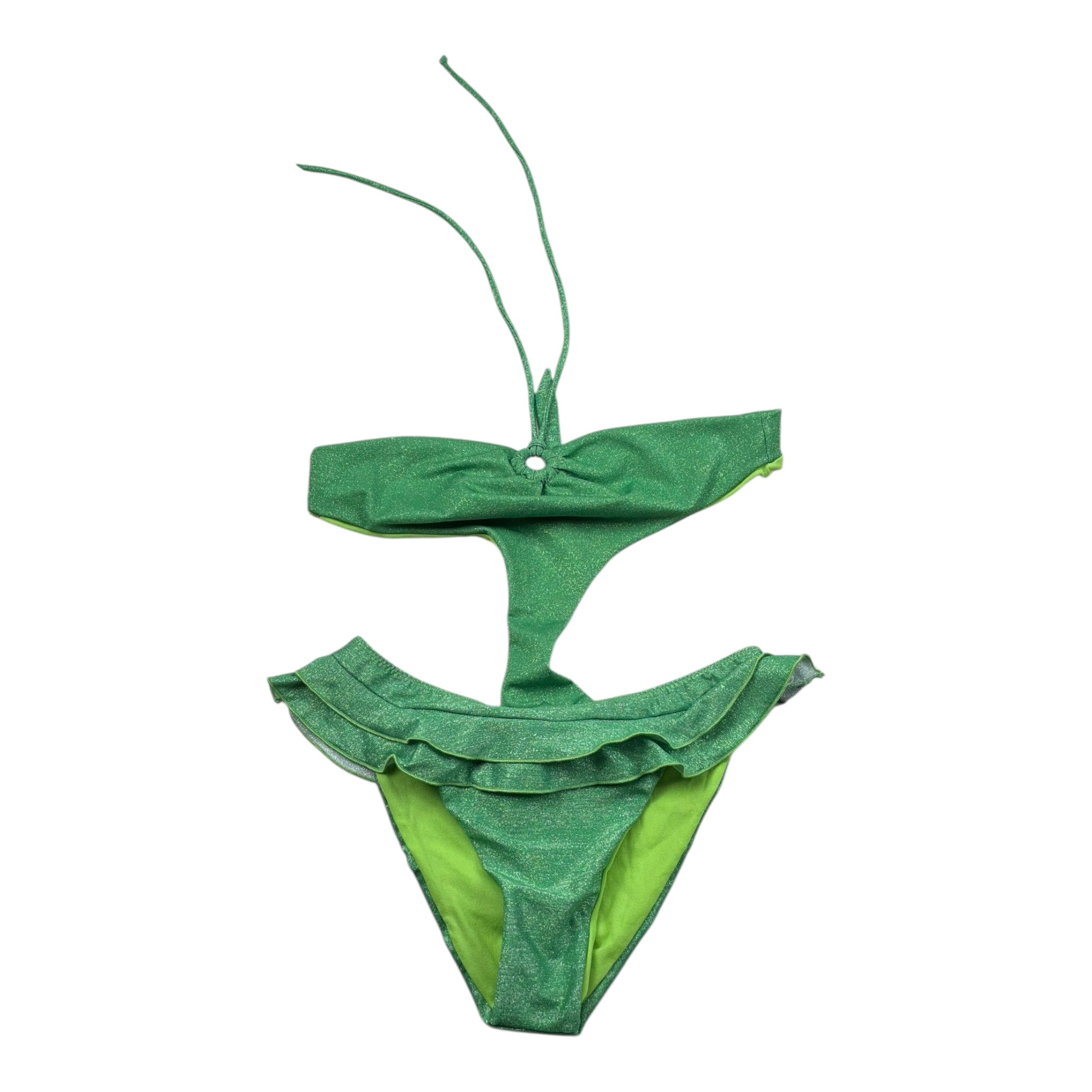 Fun & Fun Costume Intero Tinta Unita per Bambina FNJBW17444 VERDE FUN & FUN 