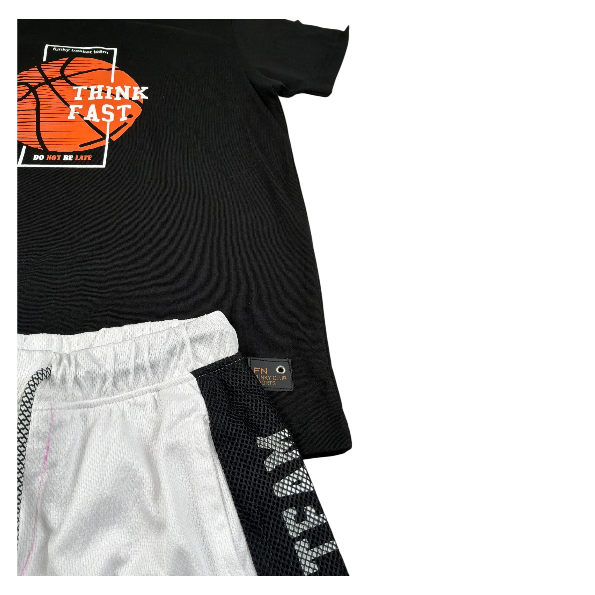 Funky Completo 2 Pezzi T-Shirt-Bermuda Bianco/Nero per Bambino 125101102 BIANCO/NERO FUNKY 
