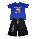 Funky Completo 2 Pezzi T-Shirt-Bermuda Blu per Bambino 25301112 BLU FUNKY 