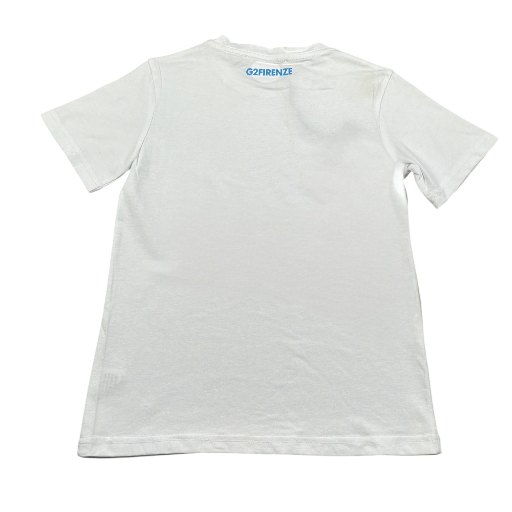 G2Firenze T-Shirt Girocollo tinta unita con Stampa Bianco per Bambino 00811 BIANCO G2FIRENZE 
