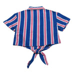 Gaelle Camicia Mezza Manica Fantasia Righe Blu per Bambina 2746C0218 BLU GAELLE 