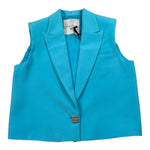 Gaelle Gilet Tinta Unita con Bottone per Bambina 2746JY00350 AZZURRO GAELLE 