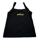 Gaelle Canotta Tinta Unita con Logo per Bambina 2746M00105 NERO GAELLE 