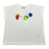 Gaelle T-Shirt tinta unita con Stampa Bianco per Bambina 2746M00455 BIANCO GAELLE 