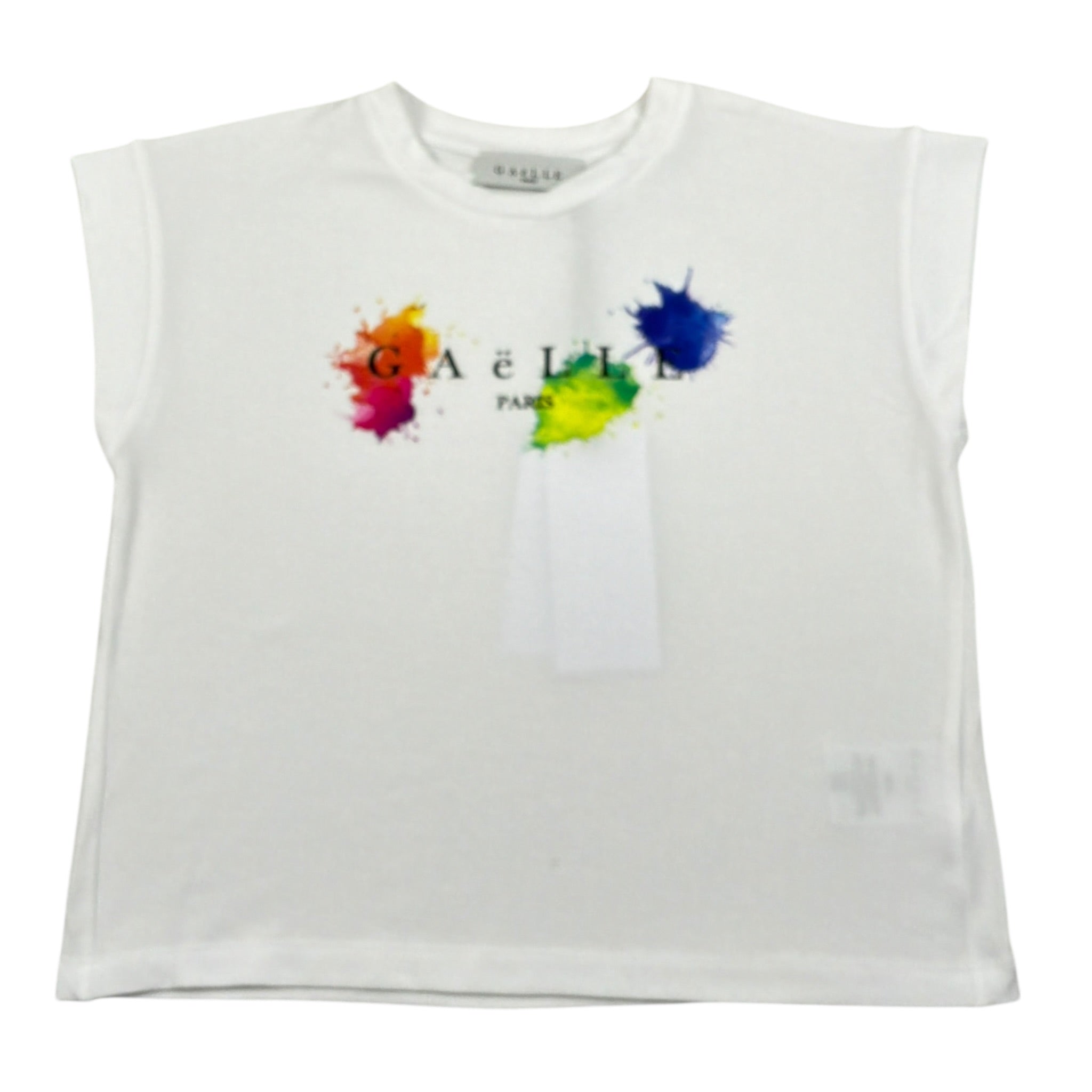 Gaelle T-Shirt tinta unita con Stampa Bianco per Bambina 2746M00455 BIANCO GAELLE 