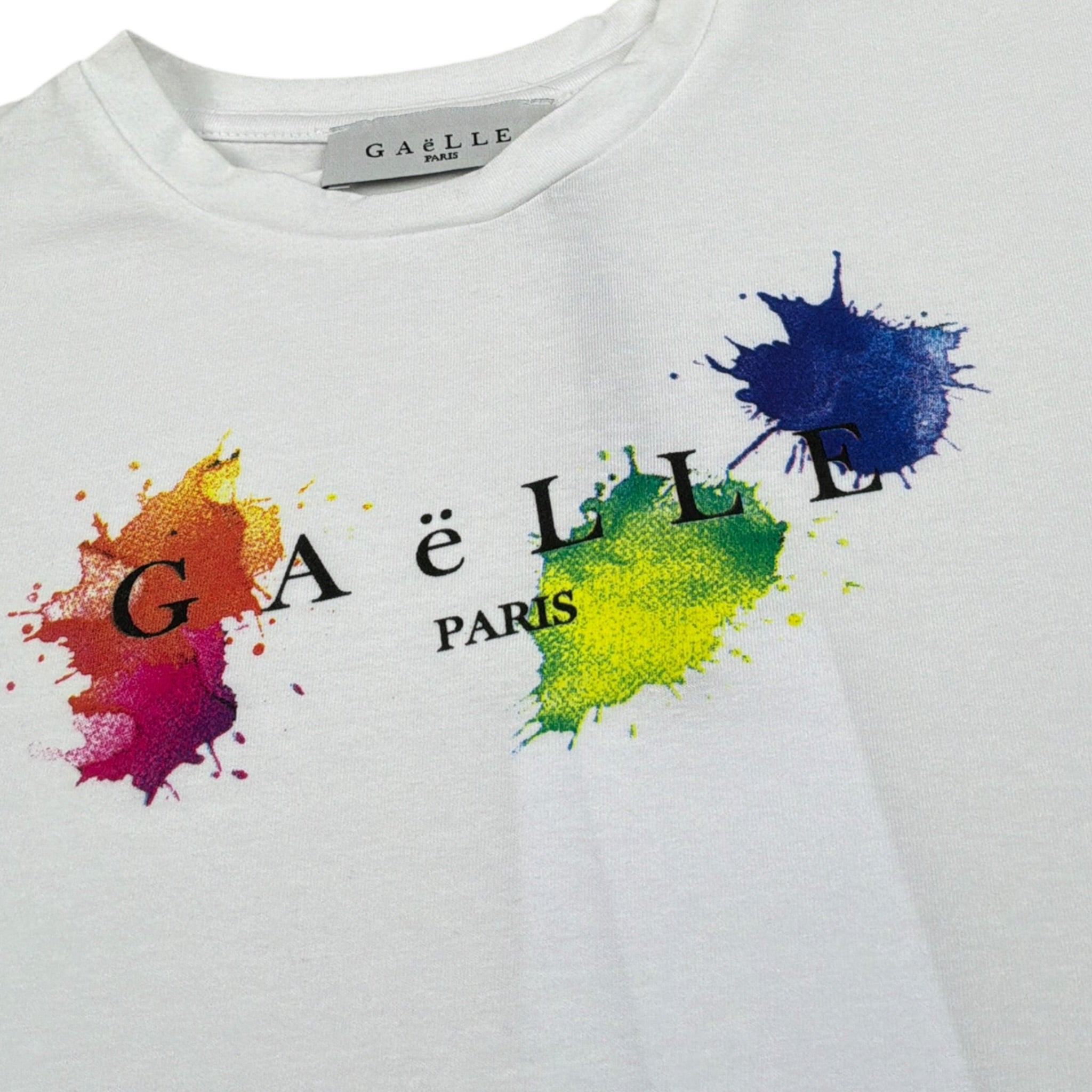 Gaelle T-Shirt tinta unita con Stampa Bianco per Bambina 2746M00455 BIANCO GAELLE 