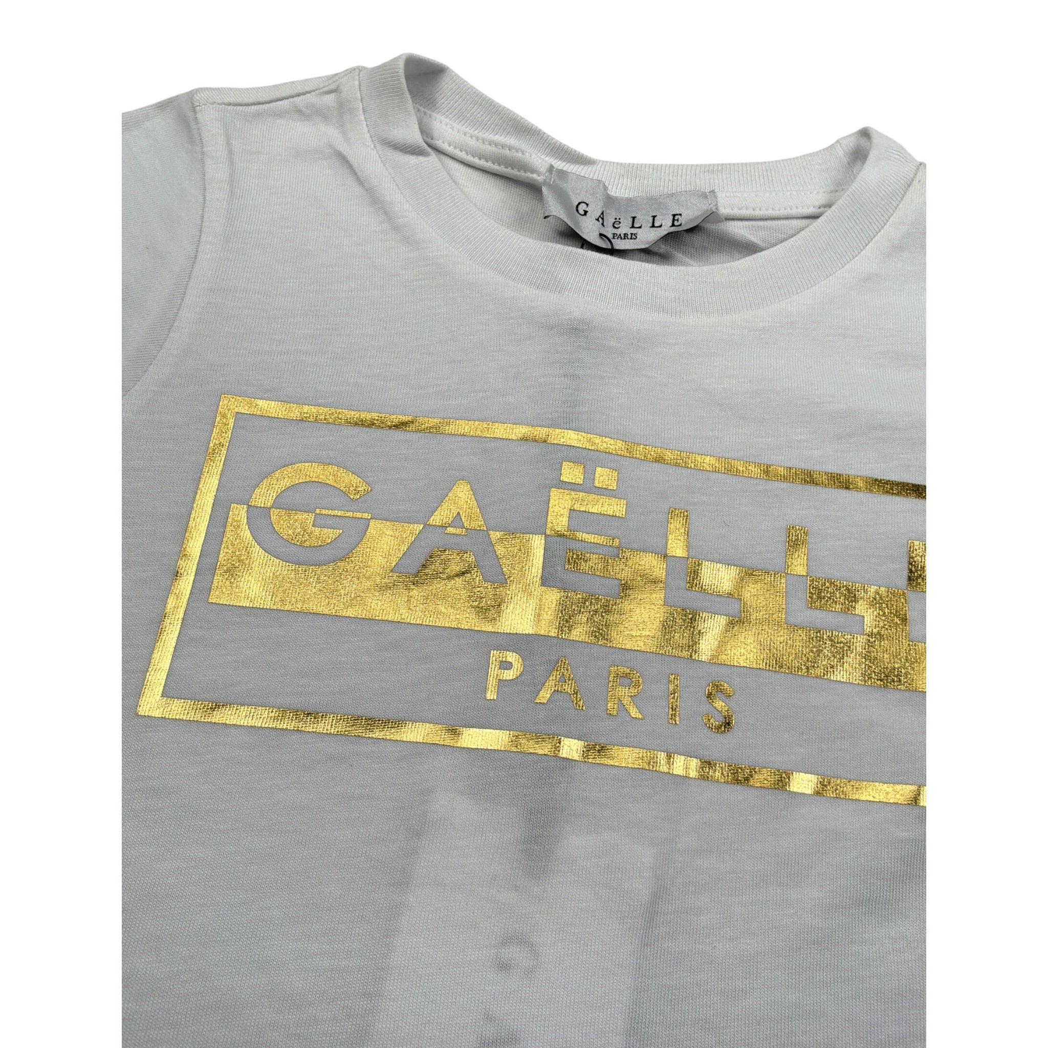 Gaelle T-Shirt Girocollo tinta unita con Stampa Bianco per Bambina 2746M0710 BIANCO GAELLE 