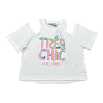 Gaelle T-Shirt tinta unita con Stampa Bianco per Bambina 2746MY00472 BIANCO GAELLE 