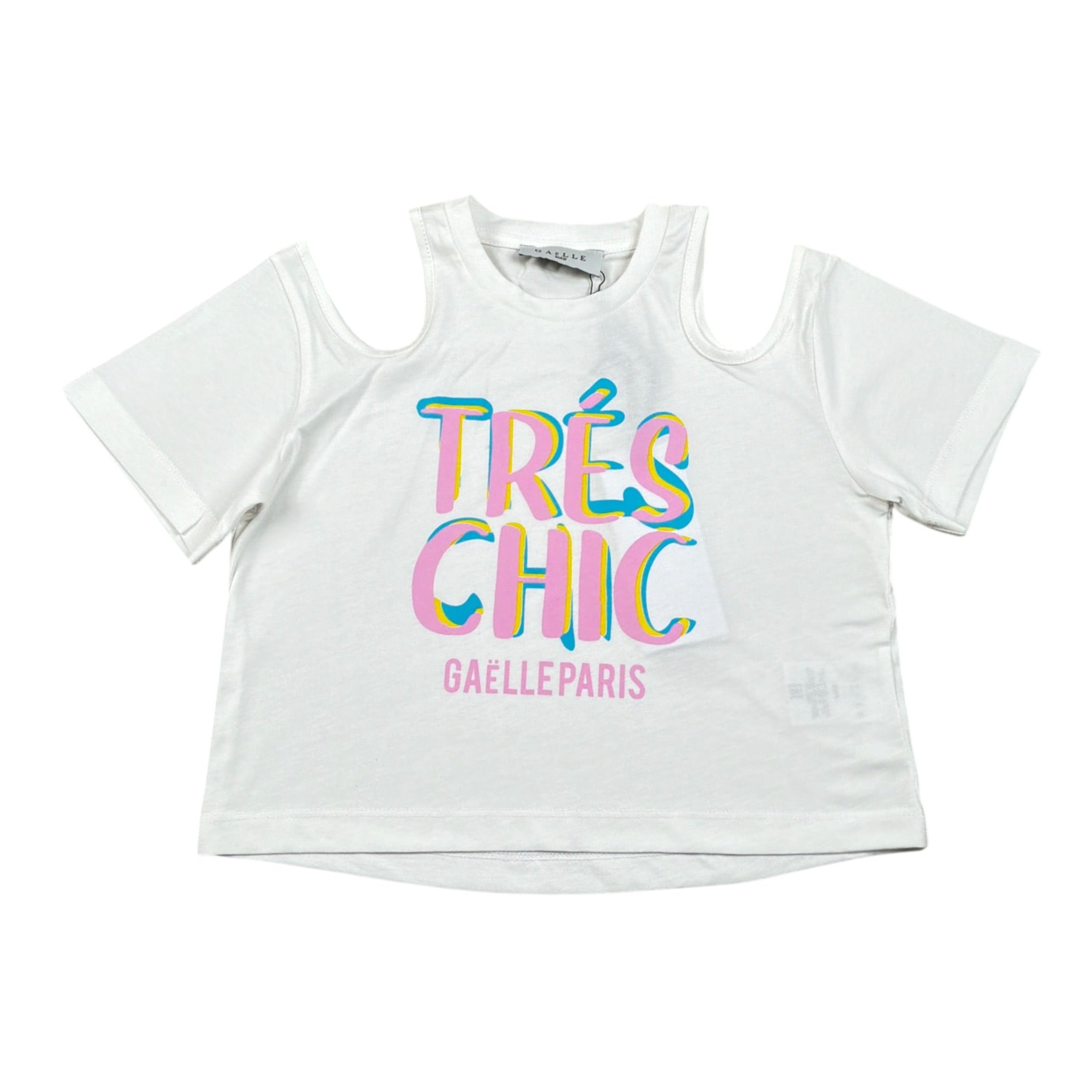 Gaelle T-Shirt tinta unita con Stampa Bianco per Bambina 2746MY00472 BIANCO GAELLE 