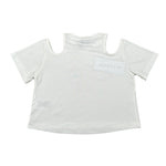Gaelle T-Shirt tinta unita con Stampa Bianco per Bambina 2746MY00472 BIANCO GAELLE 