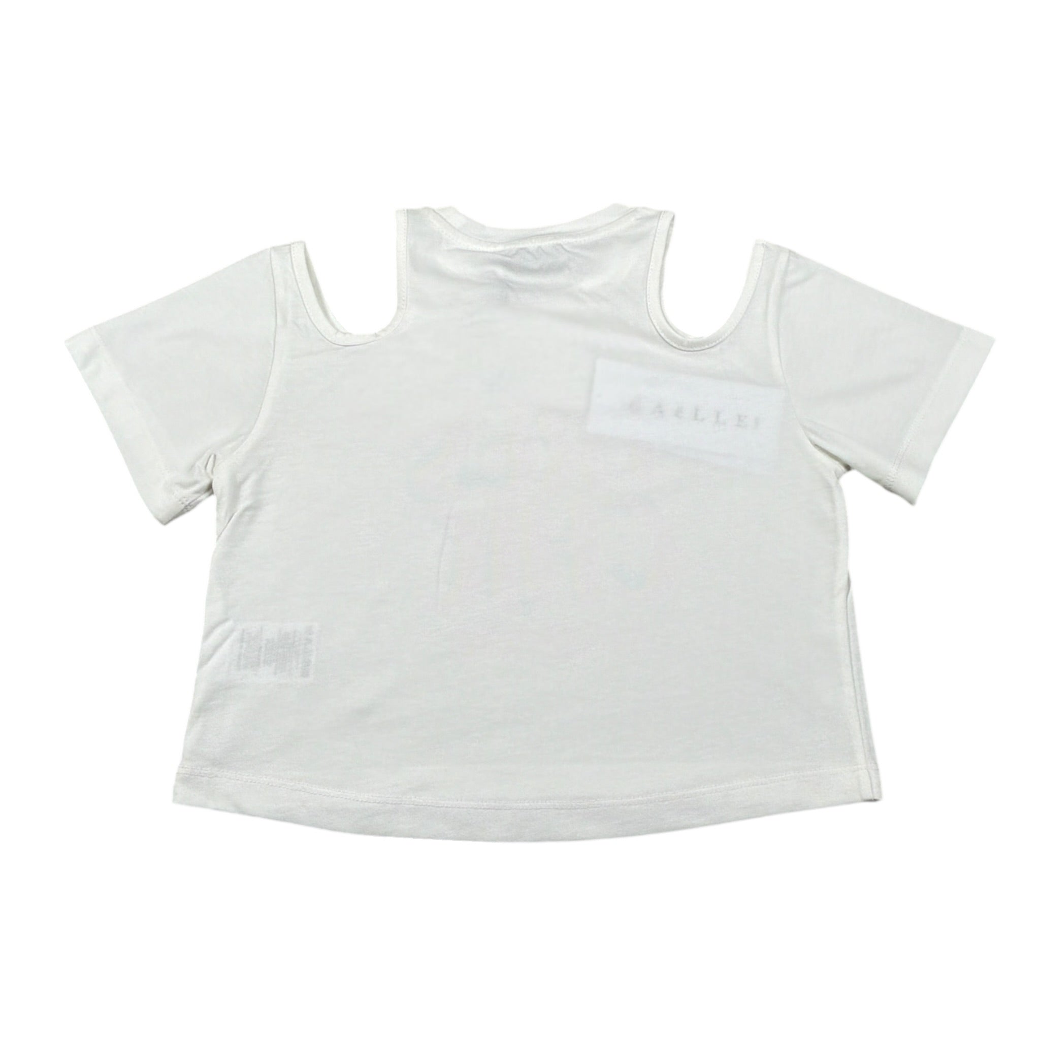 Gaelle T-Shirt tinta unita con Stampa Bianco per Bambina 2746MY00472 BIANCO GAELLE 