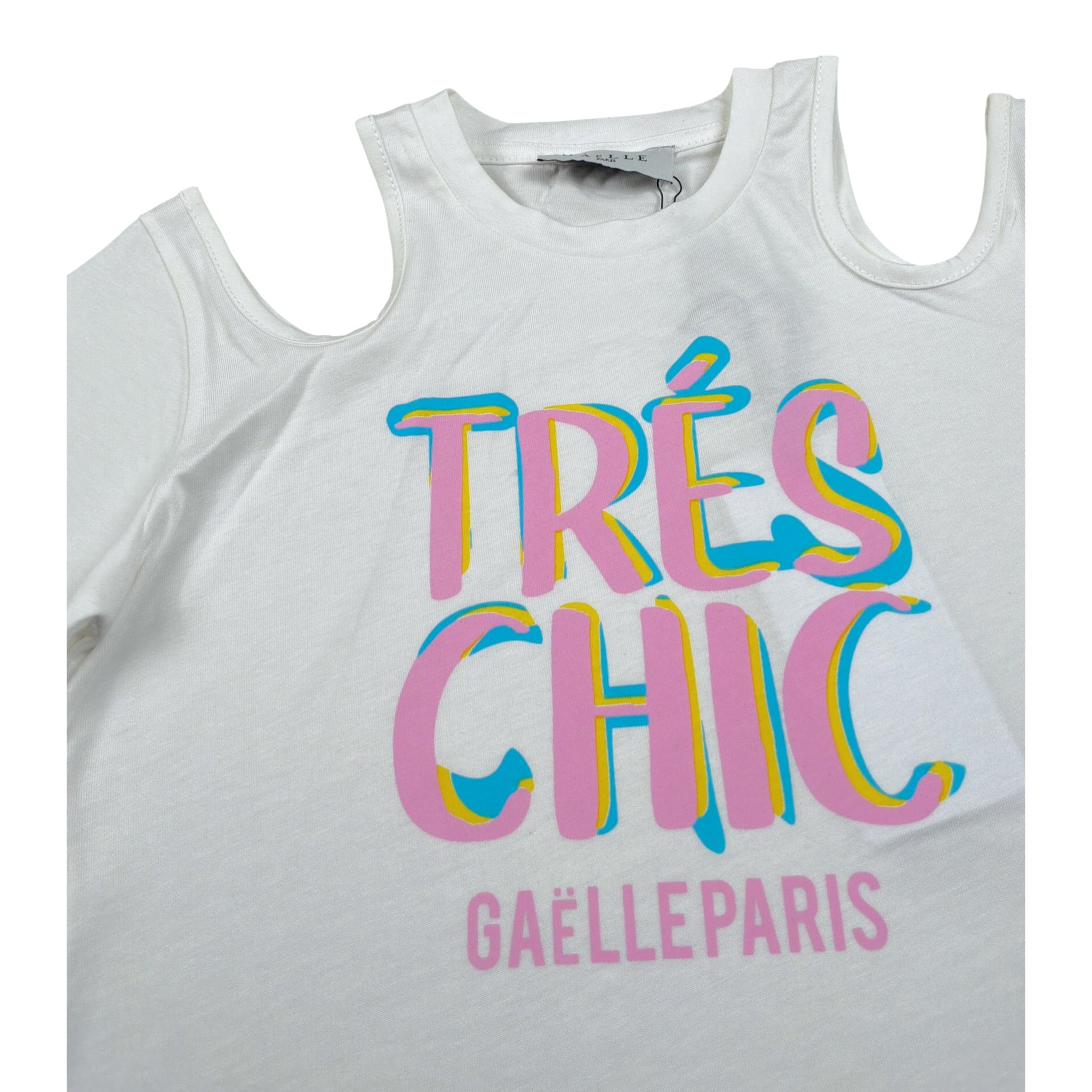 Gaelle T-Shirt tinta unita con Stampa Bianco per Bambina 2746MY00472 BIANCO GAELLE 