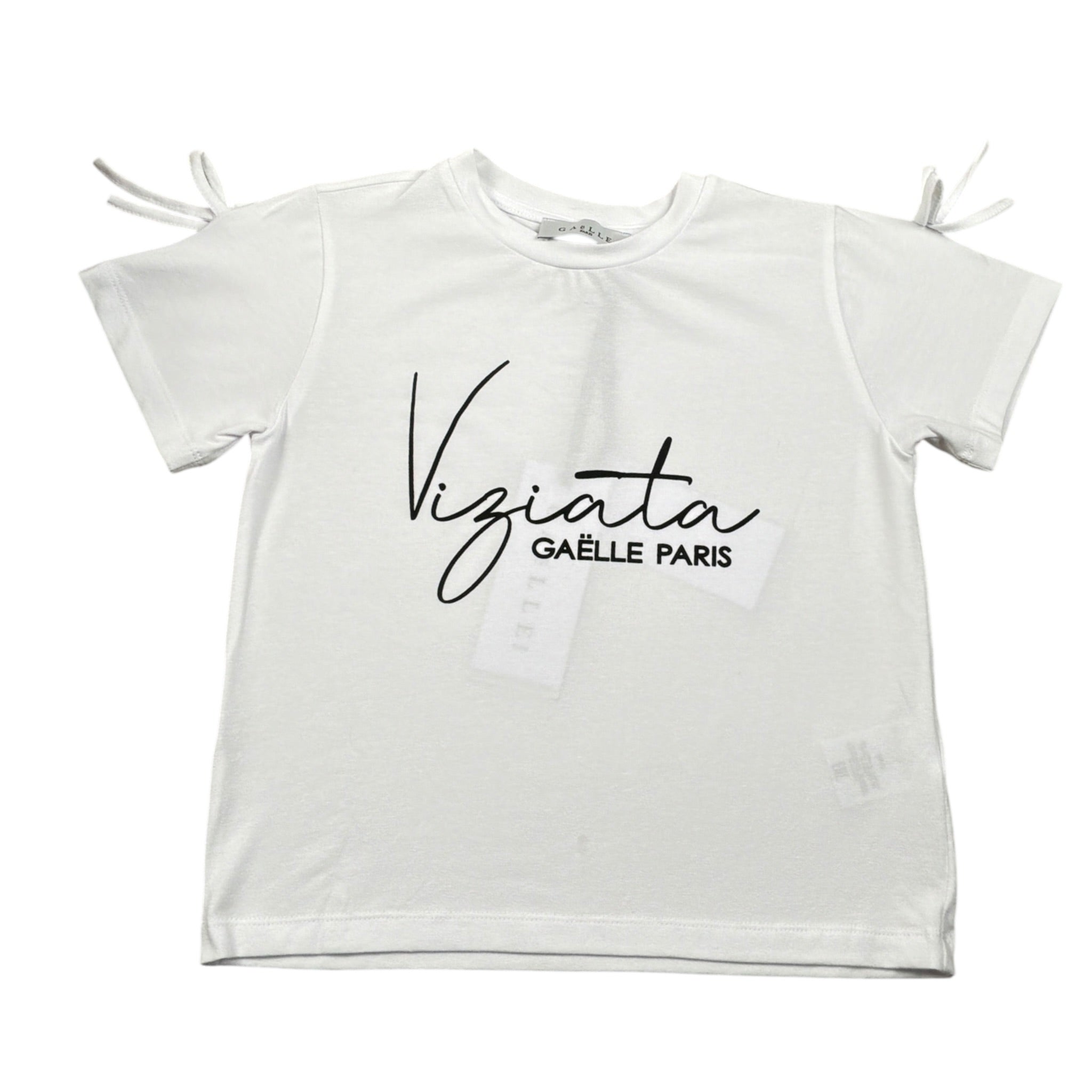 Gaelle T-Shirt tinta unita con Stampa Bianco per Bambina 2746N00500 BIANCO GAELLE 