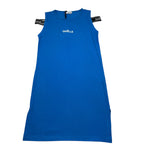 Gaelle Abito Mezza Manica tinta unita con Logo Blu per Bambina 2746V00062 BLU GAELLE 