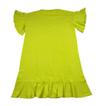 Gaelle Abito Mezza Manica Tinta Unita con Stampa per Bambina 2746V00339X VERDE GAELLE 