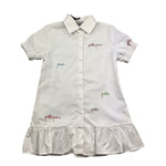 Gaelle Abito Mezza Manica Tinta Unita con Brillantini per Bambina 2746V00368 BIANCO GAELLE 