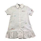 Gaelle Abito Mezza Manica Tinta Unita con Brillantini per Bambina 2746V00368 BIANCO GAELLE 