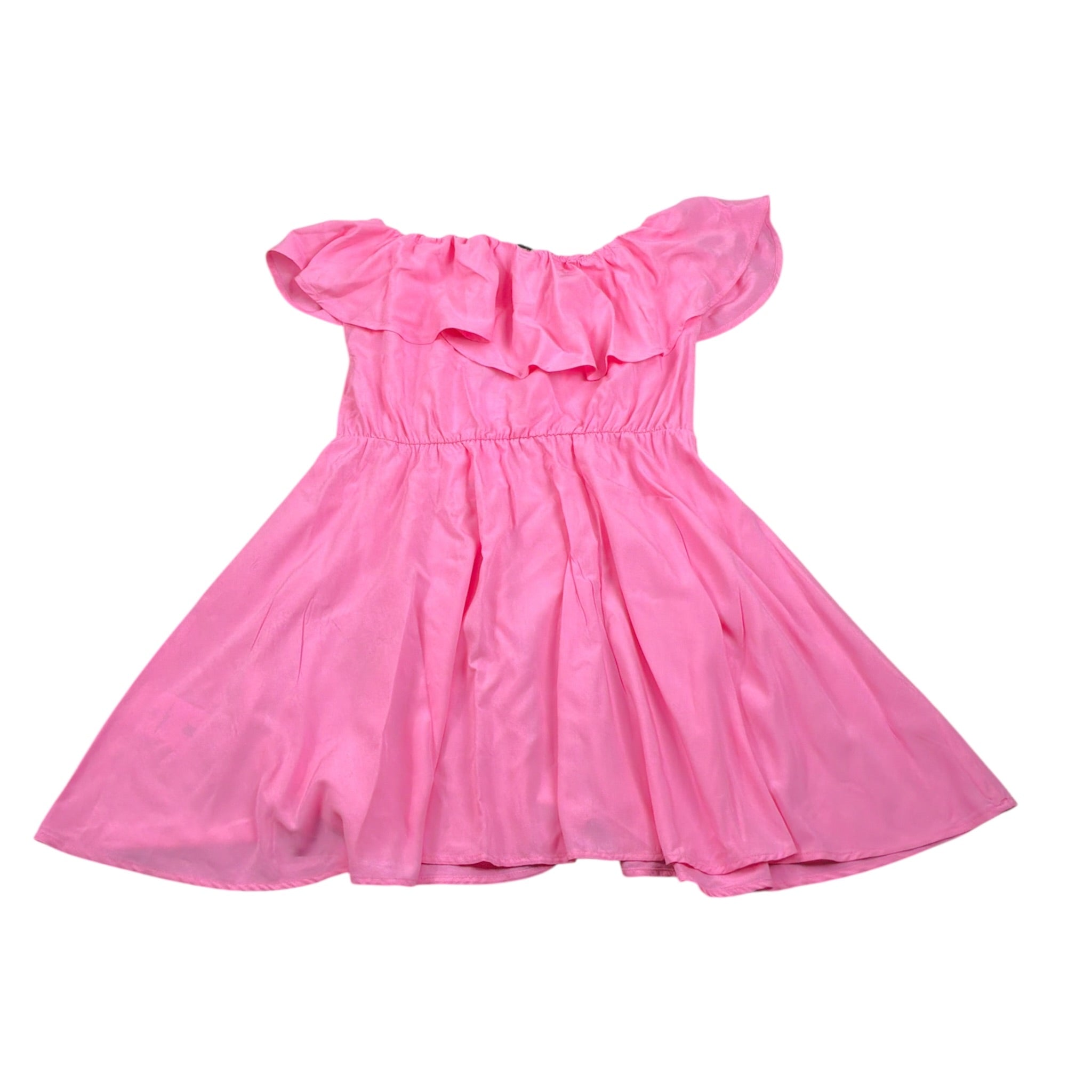 Gaelle Abito tinta unita con Rouches Rosa per Bambina 2746V00485 ROSA GAELLE 