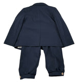 Gastone Completo 4 Pezzi Giacca-Camicia-Pantalone-Papillon-Papillon per Neonato G0140A BLU GASTONE 