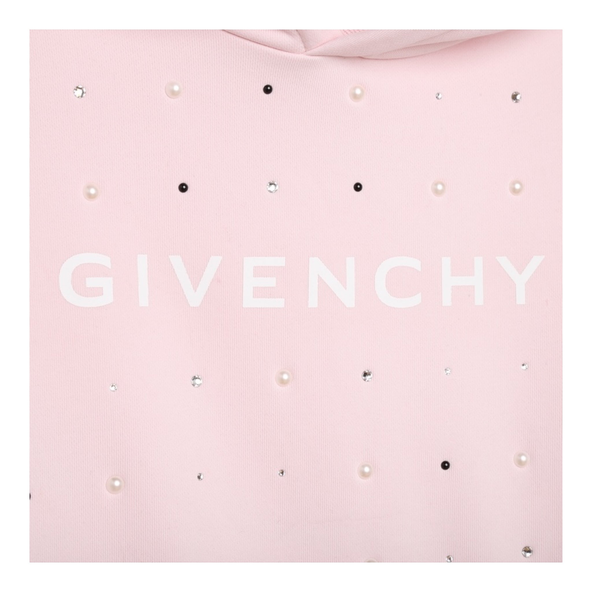 Givenchy Felpa Tinta Unita con Cappuccio per Bambina H15351 ROSA GIVENCHY 