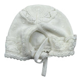 Granlei Cappello Tinta Unita con Ricami per Neonata 542 PANNA GRANLEI 