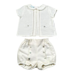 Granlei Completo 2 Pezzi Camicia-Coulotte per Neonato FKRKKR BIANCO GRANLEI 