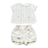 Granlei Completo 2 Pezzi Camicia-Coulotte per Neonato FKRKKR BIANCO GRANLEI 