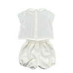 Granlei Completo 2 Pezzi Camicia-Coulotte per Neonato FKRKKR BIANCO GRANLEI 