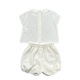 Granlei Completo 2 Pezzi Camicia-Coulotte per Neonato FKRKKR BIANCO GRANLEI 