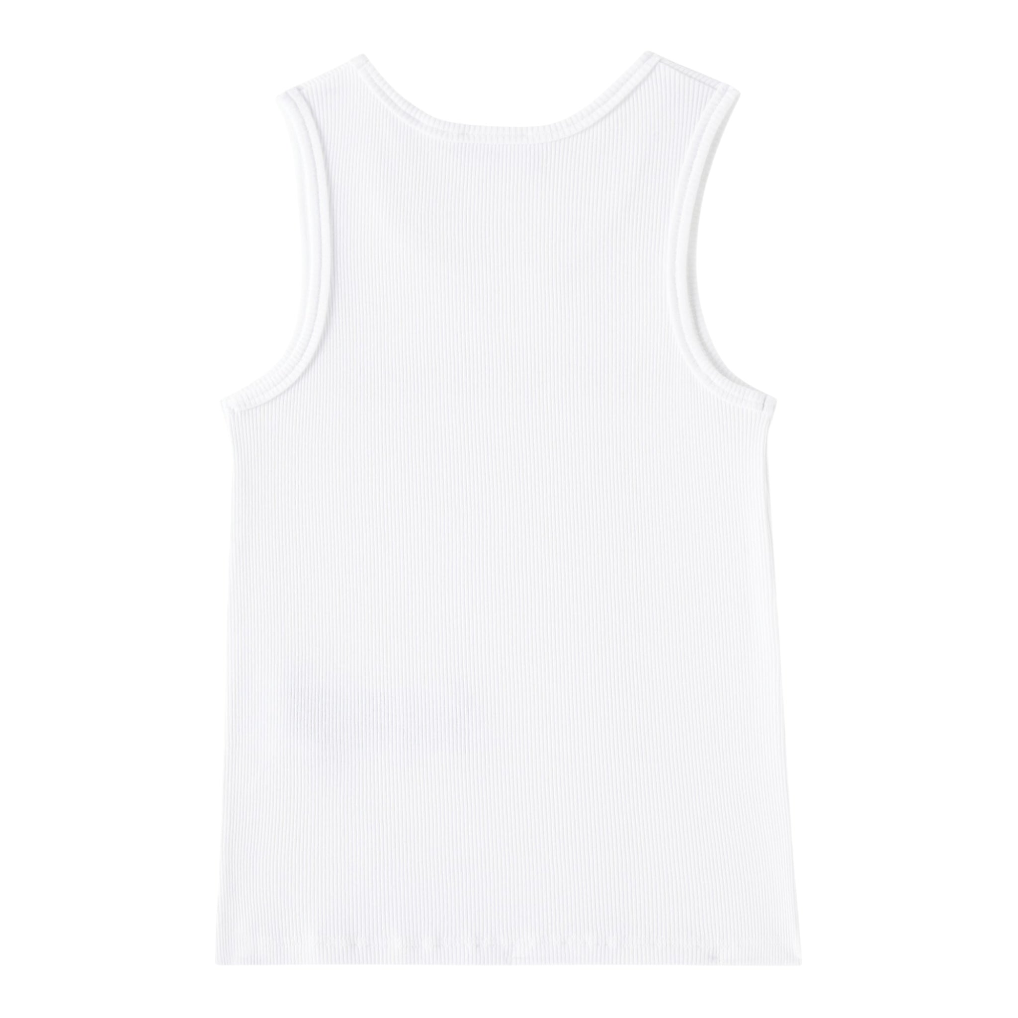 Gucci Canotta Girocollo Tinta Unita con Logo per Bambino 808717 BIANCO GUCCI 