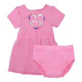 Guess Abito Mezza Manica Tinta Unita con Culotte per Neonata A3GK04K6YW1 ROSA GUESS 