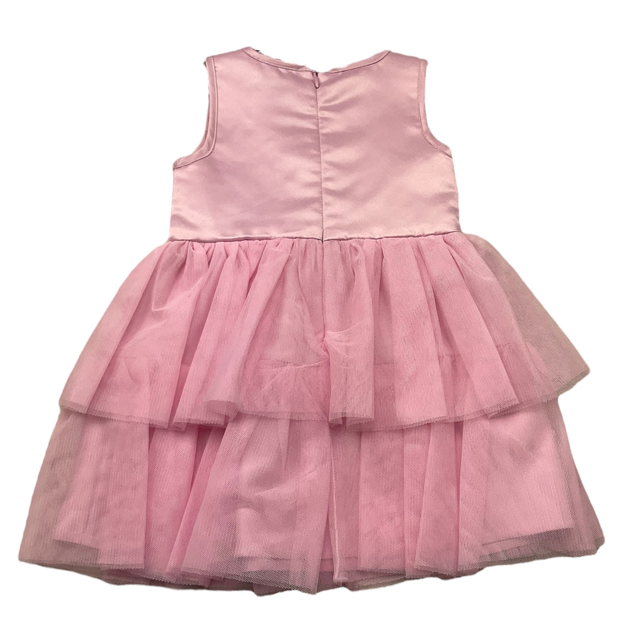 Guess Abito Tinta Unita Giromanica per Neonata A3RK26KBL100 ROSA GUESS 