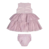 Guess Set Abito-Coulotte Tinta Unita Giromanica per Neonata A3RK26KBL10 ROSA GUESS 