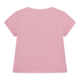 Guess T-Shirt Girocollo Tinta Unita con Stampa per Neonata A5GI03K6YW4 ROSA GUESS 